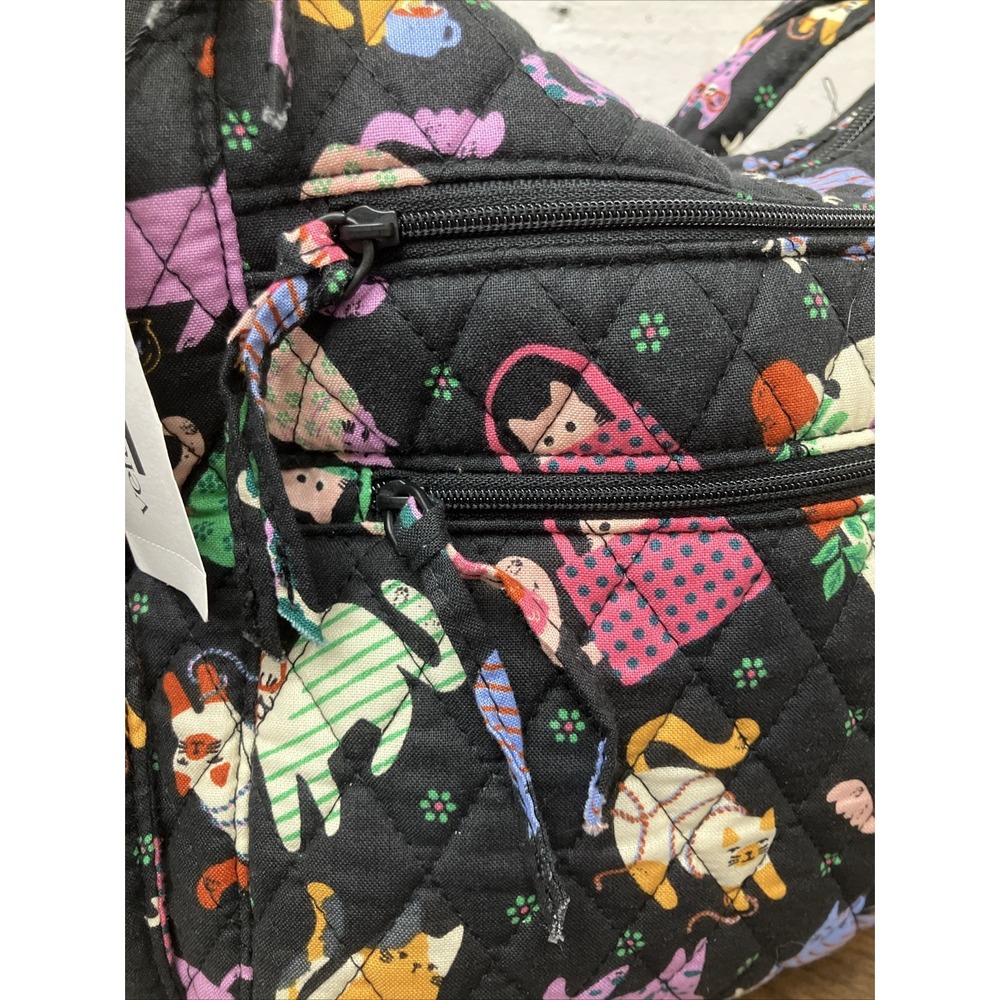 Vera Bradley ๐ HERDING CATS Heritage Trio Zip Hipster Purse Crossbody New V576 - Picture 6 of 8